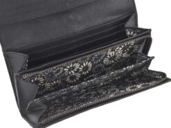 Geldbörse Leder Far Out 19x9cm In Schwarz -Modebe Kleidungs Geschäft kloehn geldborse leder far out 19x9cm in schwarz 6