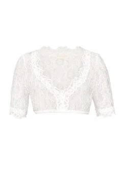 Dirndlbluse CASSANDRA Halbarm Weiss Spitze -Modebe Kleidungs Geschäft kruger dirndl dirndlbluse cassandra halbarm weiss spitze 3