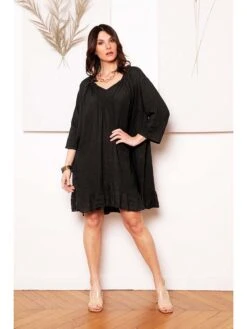 Leinen-Kleid "Sophie" In Anthrazit