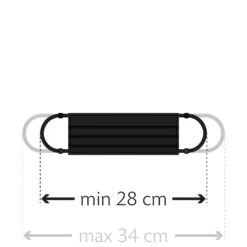 Gesichtsmaske "Rechteck" In Schwarz -Modebe Kleidungs Geschäft leschi gesichtsmaske rechteck in schwarz 2