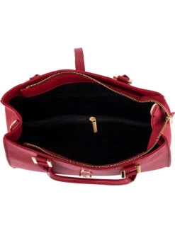 Leder-Henkeltasche "Crati" In Rot - (B)35 X (H)25 X (T)11 Cm -Modebe Kleidungs Geschäft lia biassoni leder henkeltasche crati in rot b 35 x h 25 x t 11 cm 2