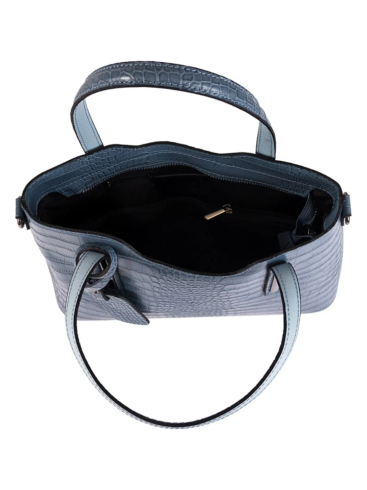 Leder-Henkeltasche In Blau - (B)32 X (H)22 X (T)12 Cm 3 Leder-Henkeltasche In Blau - (B)32 X (H)22 X (T)12 Cm – Bild 3