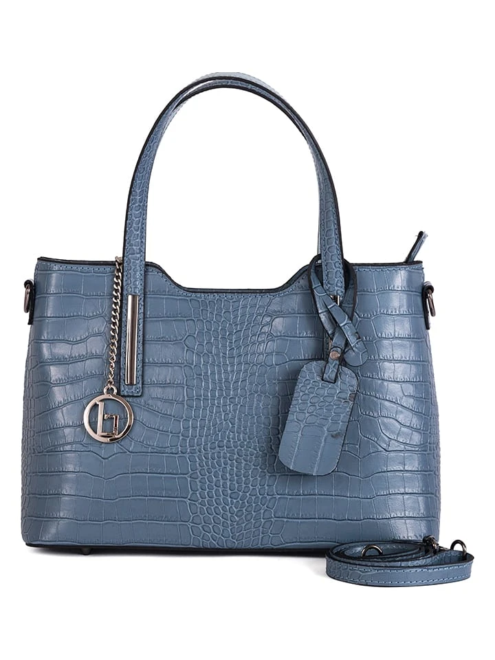 Leder-Henkeltasche In Blau - (B)32 X (H)22 X (T)12 Cm 1 Leder-Henkeltasche In Blau - (B)32 X (H)22 X (T)12 Cm