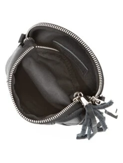 Leder-Umhängetasche In Schwarz - (B)15 X (H)20 X (T)4 Cm -Modebe Kleidungs Geschäft lia biassoni leder umhangetasche in schwarz b 15 x h 20 x t 4 cm 6