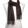 Wollschal In Dunkelbraun - (L)180 X (B)37 Cm