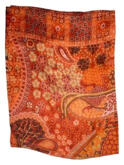 Seiden-Schal In Orange - (L)190 X (B)110 Cm