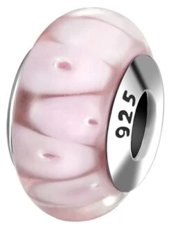 Silber-/ Glas-Bead In Rosa