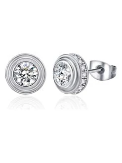 Silber-Ohrstecker Mit Edelsteinen