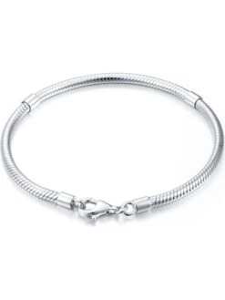 Versilberte Armkette