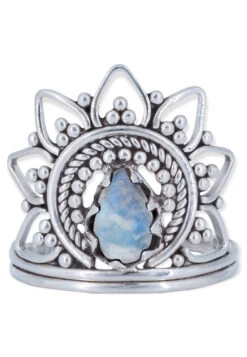 925er Silber - Ringe Mit Mondstein