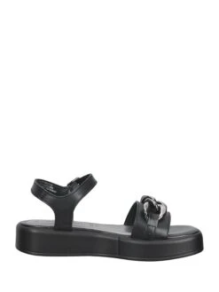 Marco Tozzi Leder-Sandalen In Sliber/ Schwarz 9 Marco Tozzi Leder-Sandalen In Sliber/ Schwarz -Modebe Kleidungs Geschäft marco tozzi leder sandalen in sliber schwarz 2