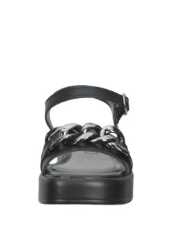 Marco Tozzi Leder-Sandalen In Sliber/ Schwarz 10 Marco Tozzi Leder-Sandalen In Sliber/ Schwarz -Modebe Kleidungs Geschäft marco tozzi leder sandalen in sliber schwarz 3