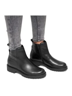 Leder-Boots In Schwarz 7 Leder-Boots In Schwarz -Modebe Kleidungs Geschäft mia loe leder boots in schwarz 3