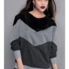 Pullover In Grau/ Schwarz