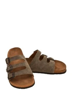 Pantoletten In Khaki -Modebe Kleidungs Geschäft moosefield pantoletten in khaki 3