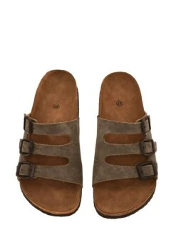 Pantoletten In Khaki -Modebe Kleidungs Geschäft moosefield pantoletten in khaki 4