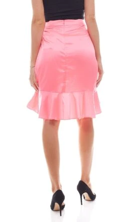 NA-KD Rüschen-Rock In Rosa -Modebe Kleidungs Geschäft na kd ruschen rock in rosa 3