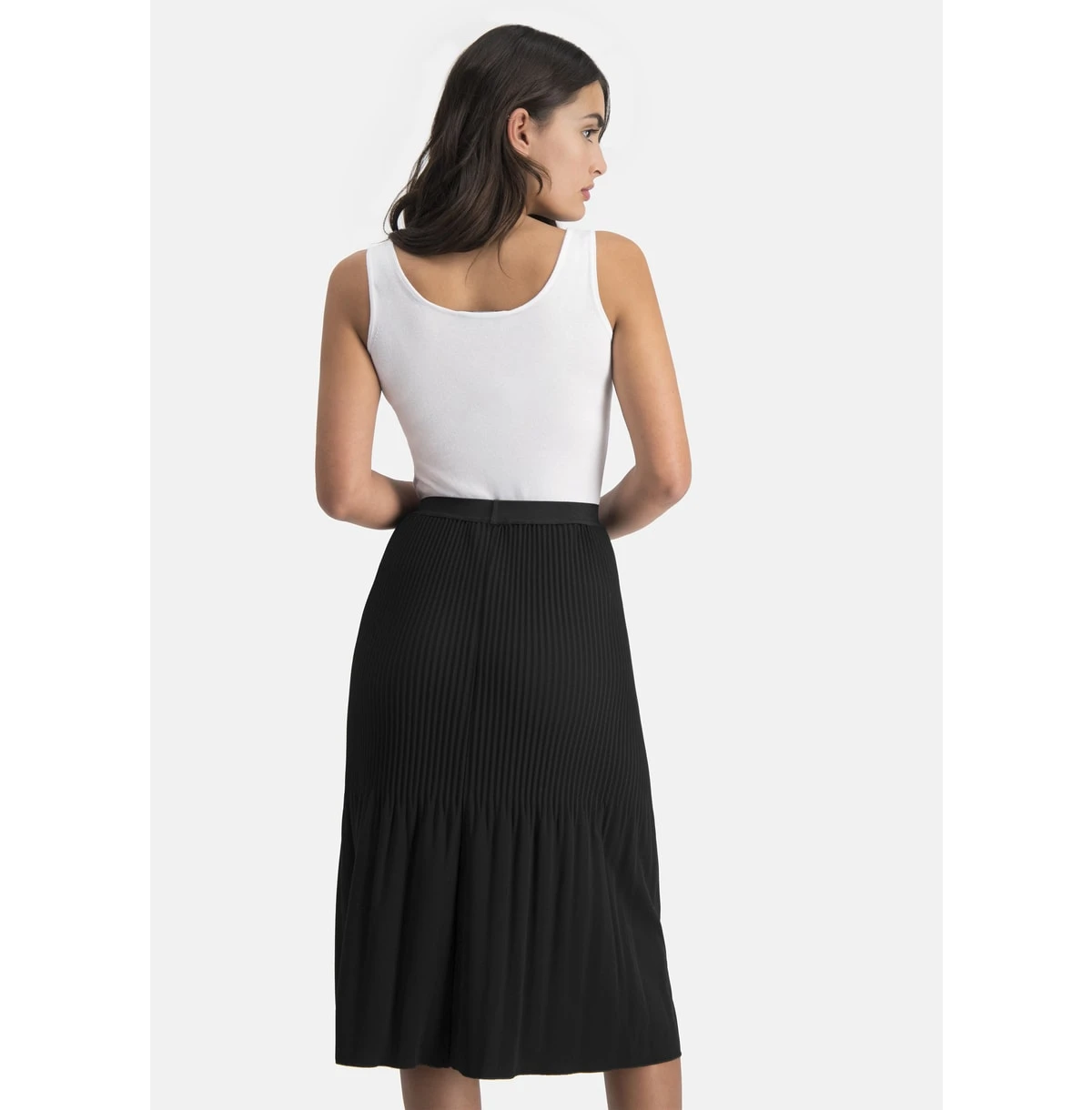 Rock Rock In Unifarbenem Crêpe - GLINO In BLACK 3 Rock Rock In Unifarbenem Crêpe - GLINO In BLACK – Bild 3