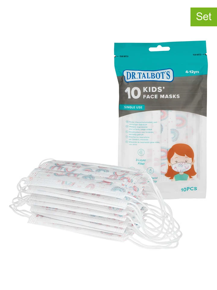 Nuby Mund- Und Nasen-Masken In Weiß - 10 Stück (4-12 Jahre) 1 Nuby Mund- Und Nasen-Masken In Weiß - 10 Stück (4-12 Jahre)