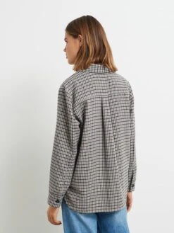 OPUS Hemdjacke "Jusina" In Schwarz/ Creme -Modebe Kleidungs Geschäft opus hemdjacke jusina in schwarz creme 2