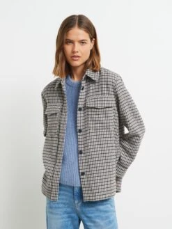 OPUS Hemdjacke "Jusina" In Schwarz/ Creme