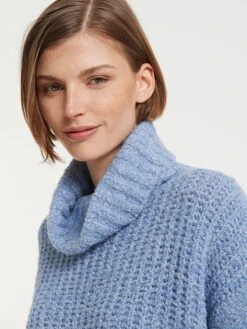 OPUS Rollkragenpullover "Purmino" In Hellblau -Modebe Kleidungs Geschäft opus rollkragenpullover purmino in hellblau 3