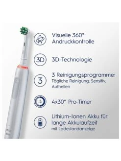 Oral B Elektr. Zahnbürste "Pro 3 3000" In Weiß -Modebe Kleidungs Geschäft oral b elektr zahnburste pro 3 3000 in weiss 5