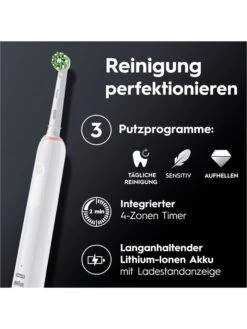 Oral B Elektr. Zahnbürste "Pro 3 3500" In Weiß 10 Oral B Elektr. Zahnbürste "Pro 3 3500" In Weiß -Modebe Kleidungs Geschäft oral b elektr zahnburste pro 3 3500 in weiss 3