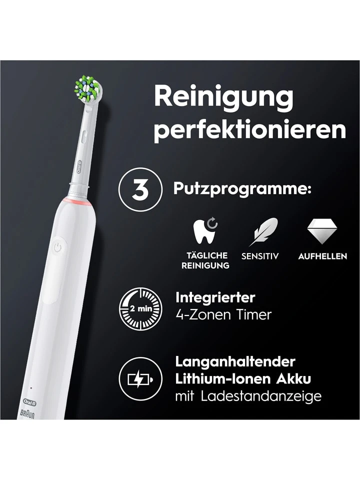Oral B Elektr. Zahnbürste "Pro 3 3500" In Weiß 4 Oral B Elektr. Zahnbürste "Pro 3 3500" In Weiß – Bild 4