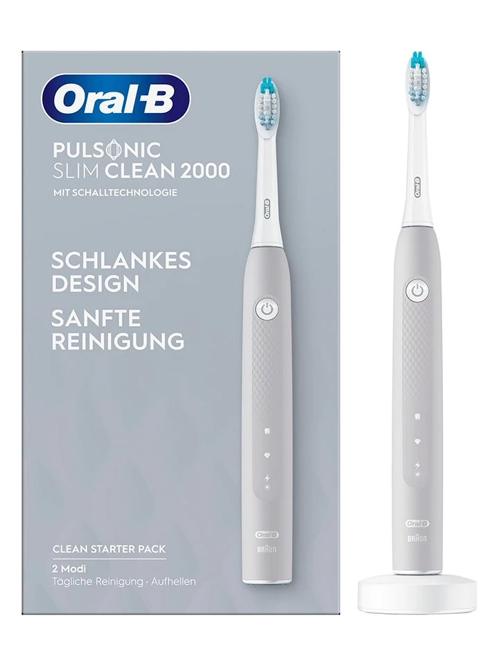 Oral B Schallzahnbürste "Pulsonic Slim Clean 2000" In Grau 1 Oral B Schallzahnbürste "Pulsonic Slim Clean 2000" In Grau