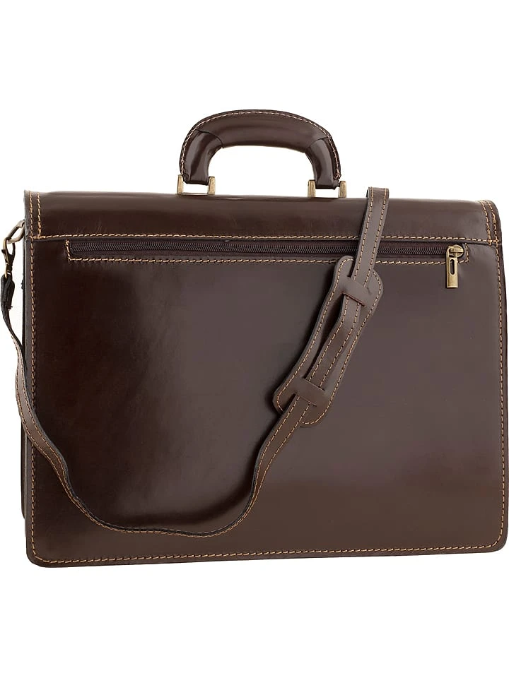 Leder-Businesstasche "Roma" In Braun - (B)41 X (H)31 X (T)18 Cm 2 Leder-Businesstasche "Roma" In Braun - (B)41 X (H)31 X (T)18 Cm – Bild 2