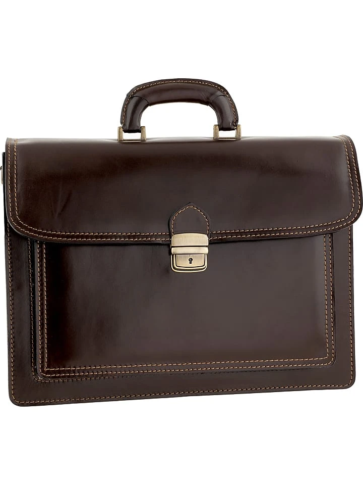 Leder-Businesstasche "Roma" In Braun - (B)41 X (H)31 X (T)18 Cm 1 Leder-Businesstasche "Roma" In Braun - (B)41 X (H)31 X (T)18 Cm