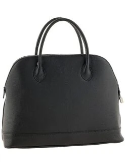 Leder-Henkeltasche "Genova" In Schwarz - (B)40 X (H)30 X (T)15 Cm