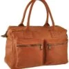 Leder-Henkeltasche "Starna" In Cognac - (B)34 X (H)26 X (T)14 Cm