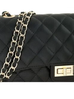 Leder-Schultertasche "Edalea" In Schwarz - (B)27 X (H)18 X (T)12 Cm -Modebe Kleidungs Geschäft ore10 leder schultertasche edalea in schwarz b 27 x h 18 x t 12 cm 2