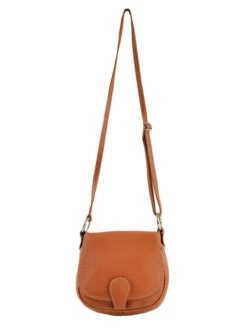 Leder-Umhängetasche In Hellbraun - (B)17 X (H)19 X (T)6 Cm