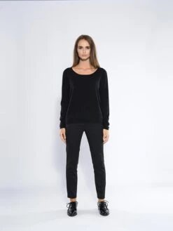 Modebe Kleidungs Geschäft 13 Kaschmir-Pullover "Lindsay" In Schwarz