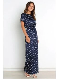 Jumpsuit In Dunkelblau/ Weiß 8 Jumpsuit In Dunkelblau/ Weiß -Modebe Kleidungs Geschäft pretty summer jumpsuit in dunkelblau weiss 2