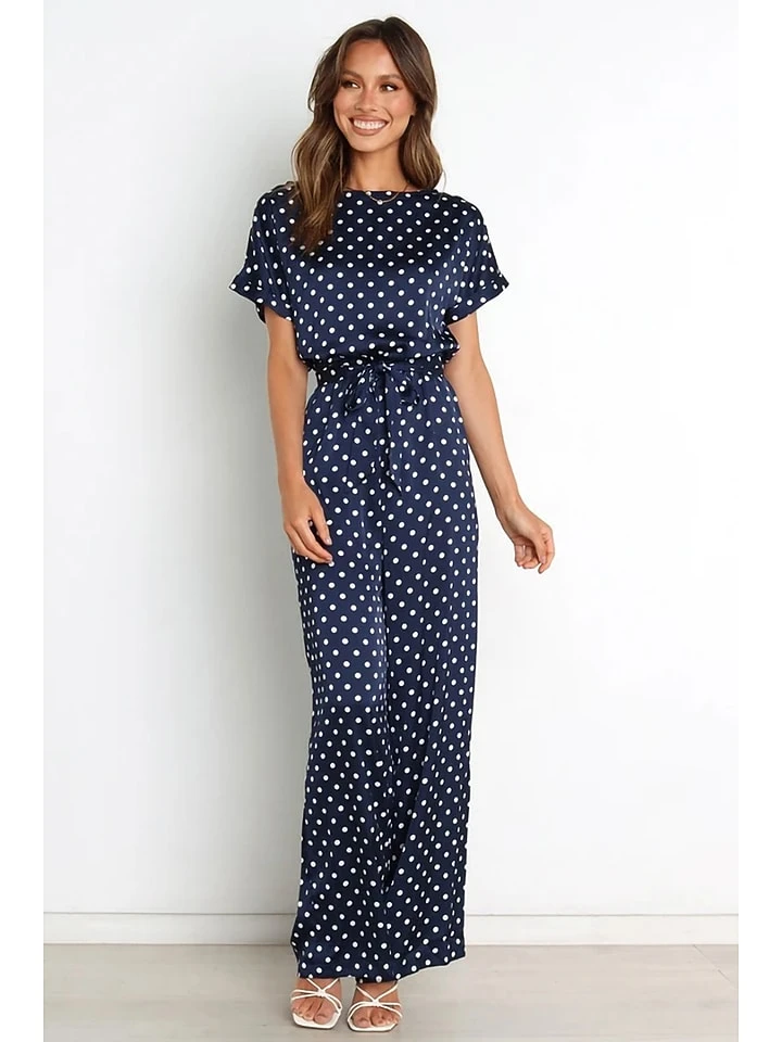 Jumpsuit In Dunkelblau/ Weiß 1 Jumpsuit In Dunkelblau/ Weiß