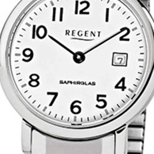Analog-Armbanduhr Regent Zugarmband Silber Klein (ca. 28mm) 2 Analog-Armbanduhr Regent Zugarmband Silber Klein (ca. 28mm) – Bild 2