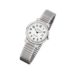 Analog-Armbanduhr Regent Zugarmband Silber Klein (ca. 28mm)