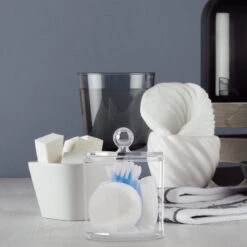 3er-Set: Wattestäbchen Aufbewahrung In Transparent -Modebe Kleidungs Geschäft relaxdays 3er set wattestabchen aufbewahrung in transparent 1