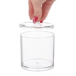 3er-Set: Wattestäbchen Aufbewahrung In Transparent -Modebe Kleidungs Geschäft relaxdays 3er set wattestabchen aufbewahrung in transparent 6