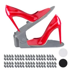 80x Schuhstapler In Dunkelgrau -Modebe Kleidungs Geschäft relaxdays 80x schuhstapler in dunkelgrau 7