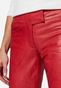 Lederhose Low Cut In Rot -Modebe Kleidungs Geschäft ricano lederhose low cut in rot 4