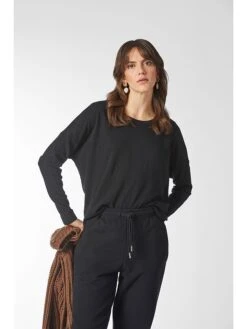 Rich&royal Longsleeve In Schwarz -Modebe Kleidungs Geschäft rich and royal longsleeve in schwarz 1