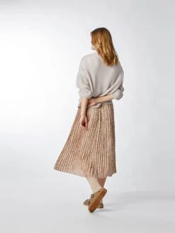 Rich&royal Plisseerock In Beige/ Hellbraun -Modebe Kleidungs Geschäft rich and royal plisseerock in beige hellbraun 2