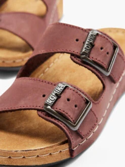 Pantolette Bordeaux -Modebe Kleidungs Geschäft romika pantolette bordeaux 4