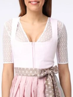 Dirndl In Rosé/ Hellgrau -Modebe Kleidungs Geschäft schmuckstuck by alpenherz dirndl in rose hellgrau 2