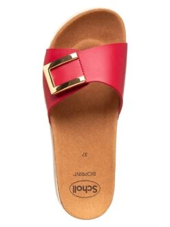 Scholl Pantoletten "Monterey Mule" In Rot -Modebe Kleidungs Geschäft scholl pantoletten monterey mule in rot 3